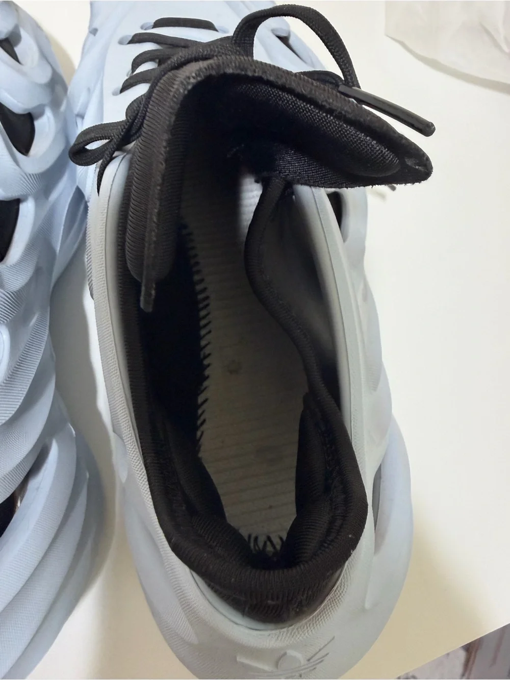 Adidas adiFOM Q Halo Blue and Black. Sculpted Athletic Sneakers